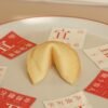 Asian Snacks Hot Selling Fortune Biscuits with Different Fun Meaningful Text Exotic Snacks Custom Sweet Cookies 100g