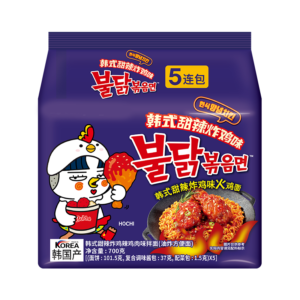 Korean Style Sweet Spicy Fried Chicken Flavor Instant Turkey Noodles Low Carb Box Bag Mixed Turkey & Ramen