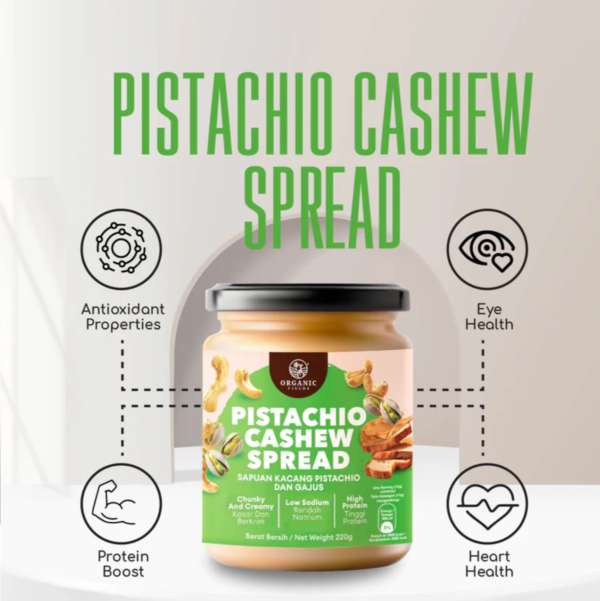 Low Sodium Pistachio Cashew Spread (220g) Healthy Spread